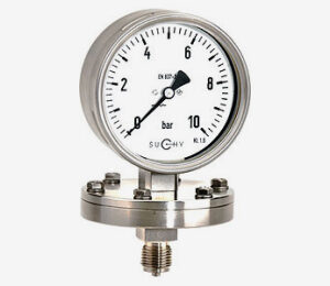 Suchy painemittari välittimellä