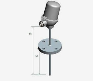 Lämpötila-anturi laipalla